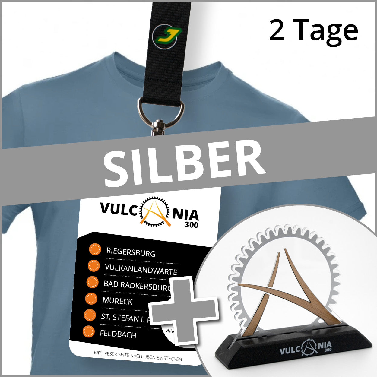 Vulcania300 Startkarte SILBER inkl. Trophäe & GRATIS T-Shirt