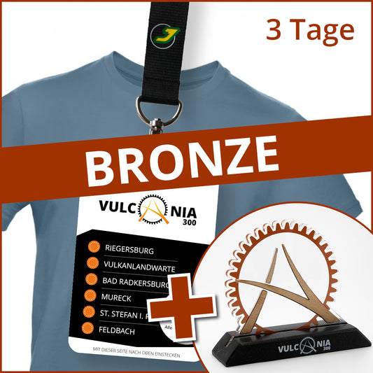 Vulcania300 Startkarte BRONZE inkl. Trophäe & GRATIS T-Shirt